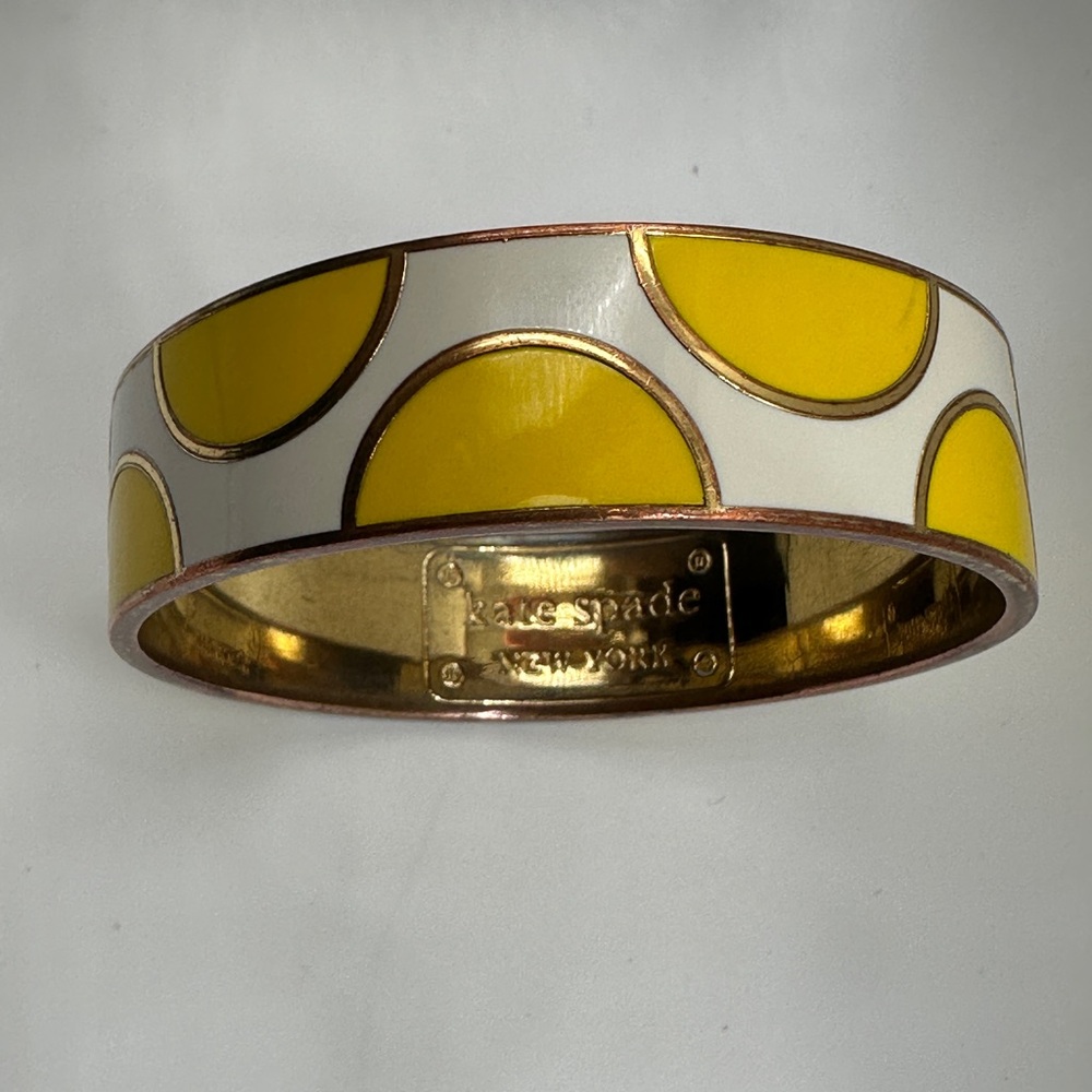 Kate Spade Yellow and White Polka Dot Bracelet “A Place in the Sun” vintage